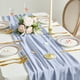thumbnail image 1 of Camino de mesa de gasa para bodas y fiestas | 69 x 305 cm, poliéster, blanco, verde, rosa y azul | Decoración elegante para banquetes y recepciones, 1 of 6