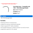 thumbnail image 2 of Front Brake Hose - Compatible with 1958 - 1964 Volkswagen Beetle 1959 1960 1961 1962 1963, 2 of 2