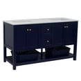 thumbnail image 2 of Lakeshore 60" Double Bathroom Vanity with Royal Blue Cabinet and Quartz Top, 2 of 8