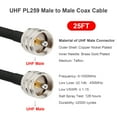thumbnail image 5 of MOOKEERF UHF PL259 Cable RG58 CB Coax Cable, 25ft UHF Male to UHF SO239 Male CB Antenna Cable, Low Loss Coax Cable for CB Radio, Amateur Radio, Antenna Analyzer, SWR Meter, 5 of 6