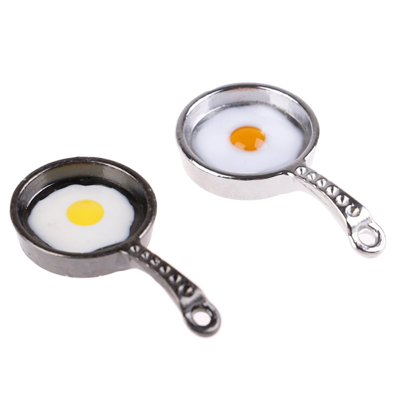 1/12 Dollhouse Miniature Mini Metal Fried Egg Pan Kitchen AccessorR_yk 