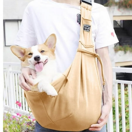 Folding Dog Backpack Breathable Pet Outgoing Bag Pet Bag Shoulder Crossbody Cat Bag khaki