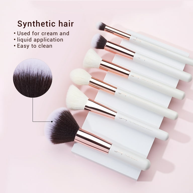 Jessup 25pcs Professional Makeup Brush Set Foundation Powder Concealer  Eyeshadow Blending Blush Highlighter Natural-Synthetic Hair Brushes