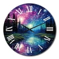 thumbnail image 2 of Designart "Aurora Borealis Aurora Euphony II" Aurora Borealis Oversized Wall Clock, 2 of 6