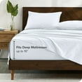 thumbnail image 4 of Bare Home Ensemble de Draps 100 % Coton Biologique - Tissage Satin, 4 of 7