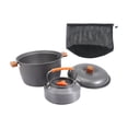 thumbnail image 2 of S SERENABLE Camping Cooking Set Camping Cookware Mess Kit Aluminum Lightweight with Storage Bag Pots Kettle Set for Campfire Trekking BBQ 1.1L, 2 of 9
