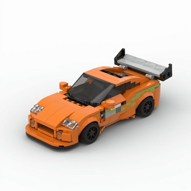 MOC Fast & Furious MK4 370 piezas Supra City Technical Car Speed Champion Sports Racing Vehicle Racer Bloques de construcción Supercoche Juguete