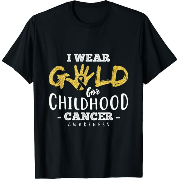 Childhood Cancer Survivor I Wear Gold Awareness Gift Ribbon T-Shirt