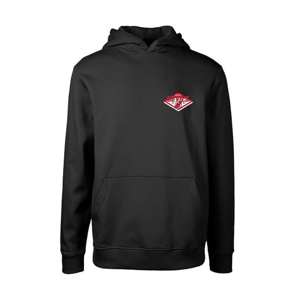 Youth Levelwear Black New Jersey Devils Podium Club Patch 2.0 Fleece Pullover Hoodie