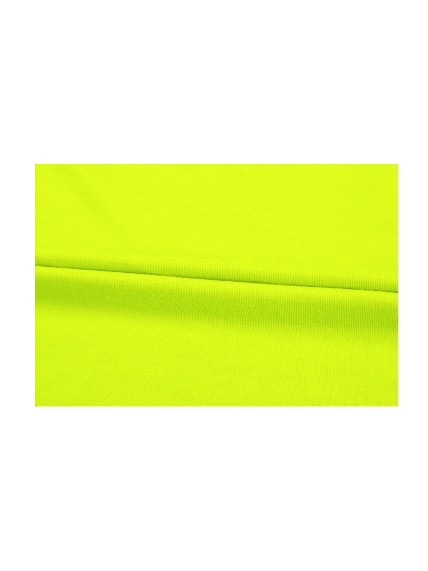 Unique Bargains Men's Pullover Lightweight Long Sleeve Top Turtleneck T-Shirt 38 Green Yellow