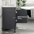 thumbnail image 5 of EVIVA Garci 24 Inch Transitional Dark Grey Style Bathroom Vanity with Porcelain Top, 5 of 7
