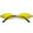 Gold / Yellow, variant on Retro Small Oval Sunglasses Slim Arms Color Tinted Flat Lens 51mm (Gold / Yellow)