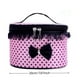 thumbnail image 1 of Maquillaje Polka con lazo negro y ribete con volantes Bolsa de almacenamiento con asa y cierre de cremallera Organizador de maquillaje portátil para viajes para niñas y adolescentes, 1 of 2
