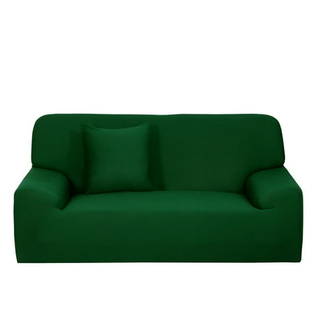 Stretch Chair Sofa Covers 1 2 3 4 Seater Dark Green Loveseat