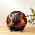 thumbnail image 5 of Honeii Cute Maple Leaf Koala Print Elegant Bone China Decorative Plate, Porcelain Plate,Art Crafts,Ceramic Ornaments for Home Office Wall Decor-6in, 5 of 5