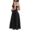 thumbnail image 2 of Coduop Women A-line Long Dress Floral Lace Trim Sleeveless Cami Dress Summer Beach Party Dress, 2 of 3