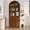 Walnut, variant on 72" Tall Arched Cabinet, 5-Tier Arched Kitchen Pantry Cabinet with Double Doors & Shelves, Modern Display Storage Cabinets Bookshelf for Dining Room, Living Room, Natural