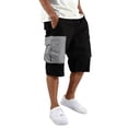 thumbnail image 2 of Cargo Shorts for Men Casual Baggy Bermuda Shorts with Pockets Drawstring Elastic Waited Shorts Gray L, 2 of 5