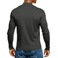 thumbnail image 4 of Dresfit Thermal Shirts Mens Mock Neck Big and Tall Tshirts 2025 Cotton Turtle Neck Muscle Tops Fall Stretch Solid Color Long Sleeve Pullover Tops Gray S, 4 of 4