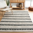thumbnail image 2 of SAFAVIEH Natura Ermintrude Striped Cotton Area Rug, Beige/Black, 6' x 6' Square, 2 of 11