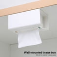 thumbnail image 3 of Inteprter Soporte de papel Montado en la pared Caja de servilletas de cocina Dispensador Baño Oficina Hotel Papel higiénico moderno Contenedor Almacenamiento y organización del hogar Blanco, 3 of 6