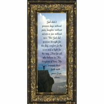 God's Promise, Poem of Comfort and Peace, Faith Picture Frame 6x12 7348