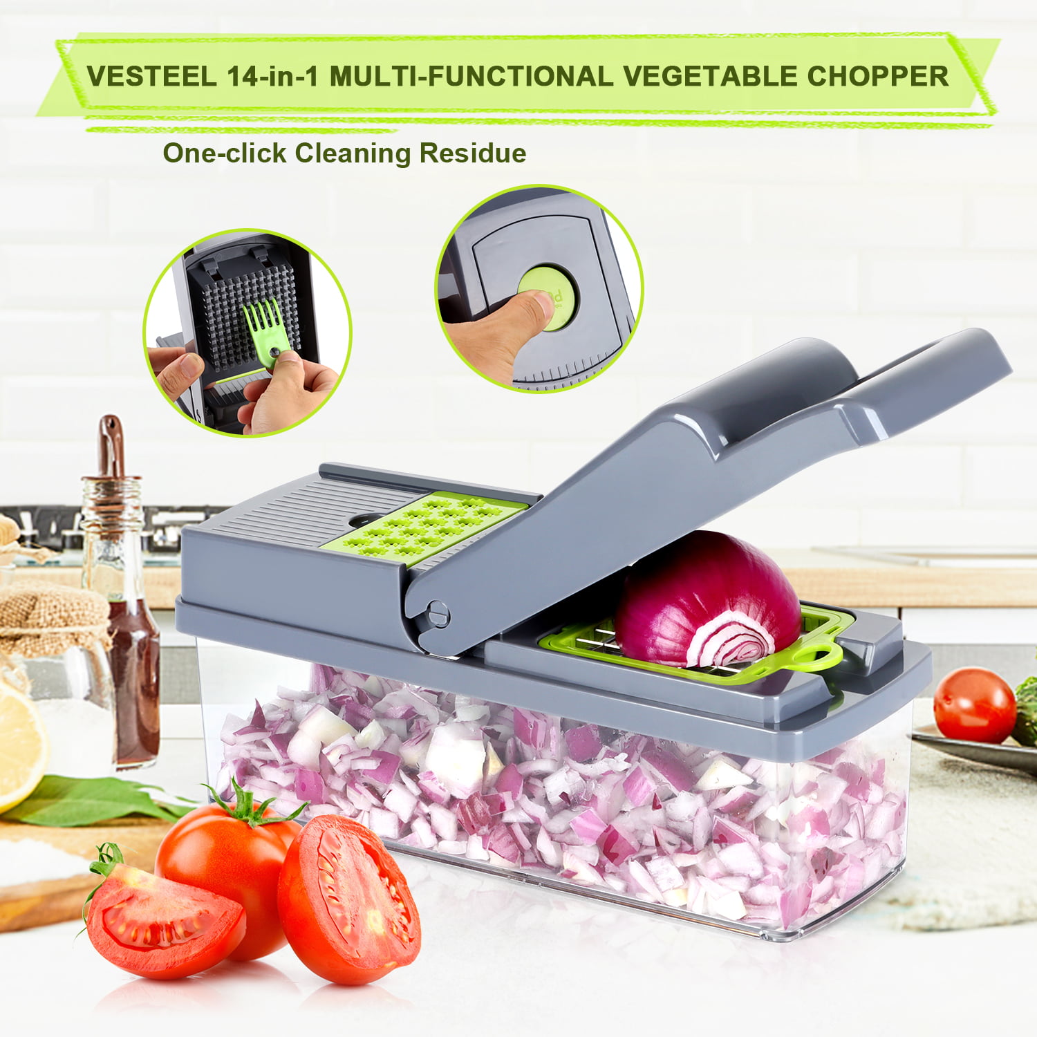 14 in1 Vegetable Chopper Cutter Chopper Multifunctional Veggie Chopper –  Global Chi Supply Solutions