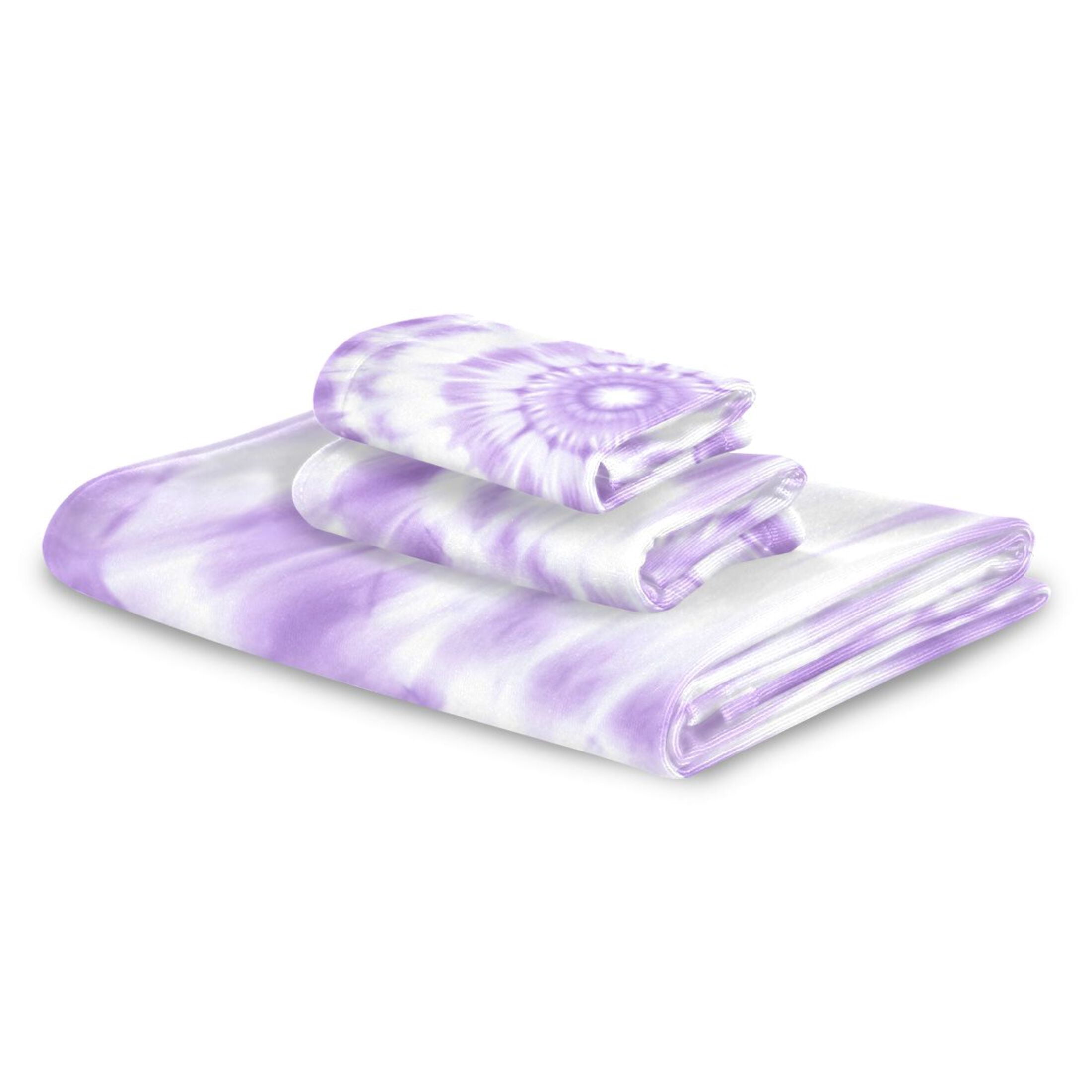 Three-Piece Towel Set Face Towel Towel Set Hand Towel Bath Towel Cotton Bath Towels Bath Towel Sets Hand Bath Towels Pretty Purple Tie Dye