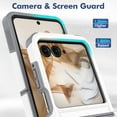 thumbnail image 3 of Hotpom for Moto razr 2024/ Moto razr 2025 Commuter Series Case Slim Shockproof Design with Dual Layer Rubber Bumper for Drop Protection, Rugged Hard Cover for Men/ Women, White, 3 of 5