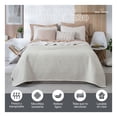 thumbnail image 4 of Edredón Ligero Real Textil + 2 Fundas de Almohada, Juego de Colcha King Size, Color Khaki/Beige, 4 of 7