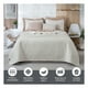thumbnail image 4 of Edredón Ligero Real Textil + 2 Fundas de Almohada, Juego de Colcha King Size, Color Khaki/Beige, 4 of 7