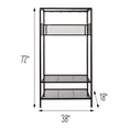 thumbnail image 6 of Honey-Can-Do 3-Shelf Steel Storage Shelves with Hanging Bar, Hooks, and Light, Black, Holds up to 75 lb per Shelf, 6 of 7