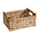 thumbnail image 2 of Cesta de almacenamiento, cesta de mimbre decorativa con asas, cesta rectangular tejida de escritorio 32 cm x 22 cm x 16 cm, 2 of 9
