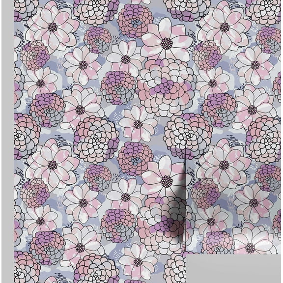 S4sassy Self-Stick Decorative Wallpaper, Pastel Peach Blossom Print Wall Paper, Textured Vinyl Waterproof Contact Paper, Pink, 25"x240" Removable Renter Friendly Wall Covering For Bedroom, Livingroom