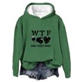 thumbnail image 4 of Rbaofujie Sweat à Capuche pour Femmes, Imprimé Décontracté, Col Rond, Manches Longues, Cardigan Vert, 4 of 4