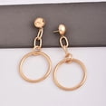 thumbnail image 1 of Women Retro Drop Round Chain Geometric Earrings Dangle soap container Plated Pendant Alloy Simple Jewelry Baohd, 1 of 9