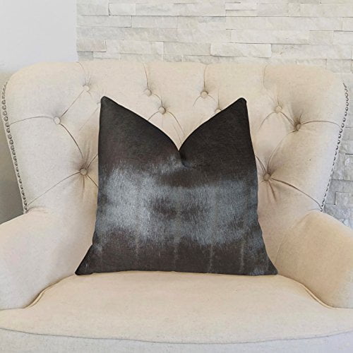 Plutus Tip Dyed Brown-Mink Handmade Throw Pillow, (26" x 26")
