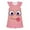 Watermelon Red, variant on Hiijoy Toddler Girls Nightgown Cute Dog Print Sleeveless Crew Neck Nightdress, Sizes 3-10