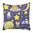 thumbnail image 1 of Funda de almohada ABPHQTO Lindos animales durmientes y lunas estrellas 40x40 cm, 1 of 2