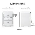 thumbnail image 3 of Millwork Holdings,. Co. Inc ClickDecor Edmond Wood Nightstand with USB Charging Station and Drawers 3-Drawer White 3-drawer, 3 of 5