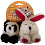 Petmate Doskocil Co. Inc. Rabbit and Panda Squatter Dog Toy, 2-Pack