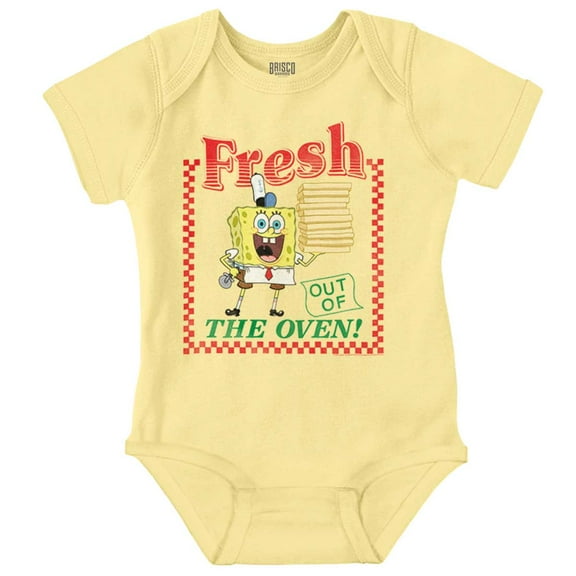 SpongeBob Fresh Krusty Krab Pizza Romper Boys or Girls Infant Baby Brisco Brands 12M