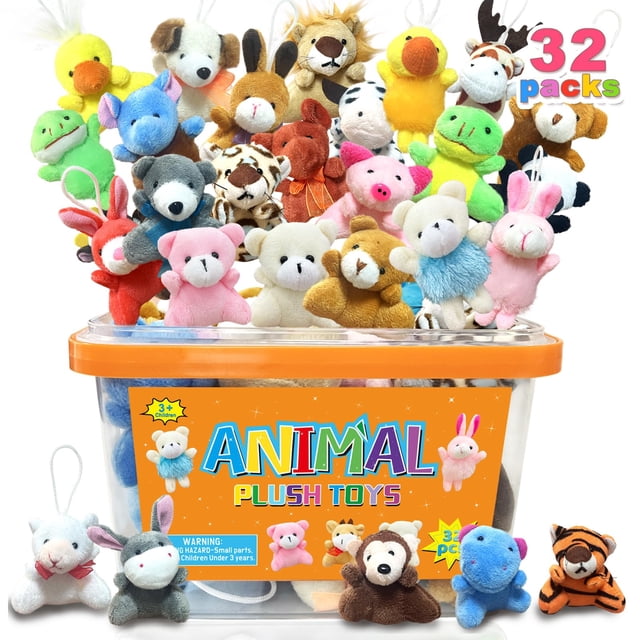 Juego de juguetes de peluche EDZTUN, 32 piezas, para regalos de fiesta para niños