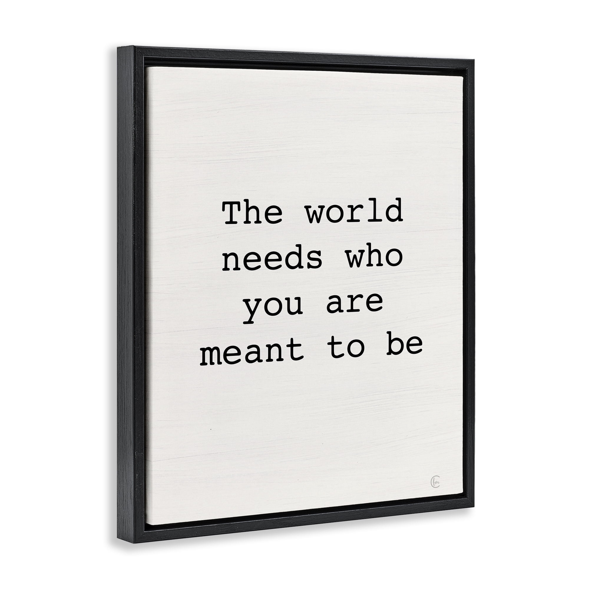 Stupell Industries Inspirational Meant To Be Typography Painting Black Floater Framed Art Print Wall Art, 25 x 31
