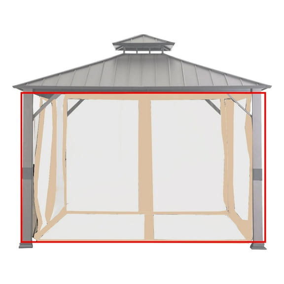 Garden Winds Universal Replacement Mosquito Netting Set for 10' X 10' Hard Top Gazebo