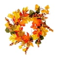 thumbnail image 1 of de flores grandes de 15.0 in para puertas de , flores artificiales con puertas de hojas, interiores y exteriores hoja de arce wreath_40cm BLESIY Guirnalda de la guirnalda de la pared de la puerta delantera, 1 of 8