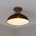 thumbnail image 3 of Golden Lighting Kinsley 1-light Semi-Flush Mount in Antique Rust shade, 3 of 4