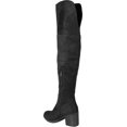 thumbnail image 4 of JOURNEE COLLECTION Womens Black Padded Sana Round Toe Block Heel Zip-Up Heeled Boots 10, 4 of 6