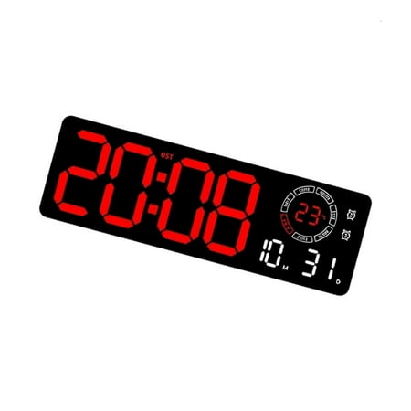 LED Electric Digital Alarm Clock With Brightness Adjustment Temperature Display