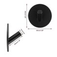 thumbnail image 5 of Ganchos de Pared Autoadhesivos BRI Acero Inoxidable Plata Negro 2 Piezas, 5 of 5